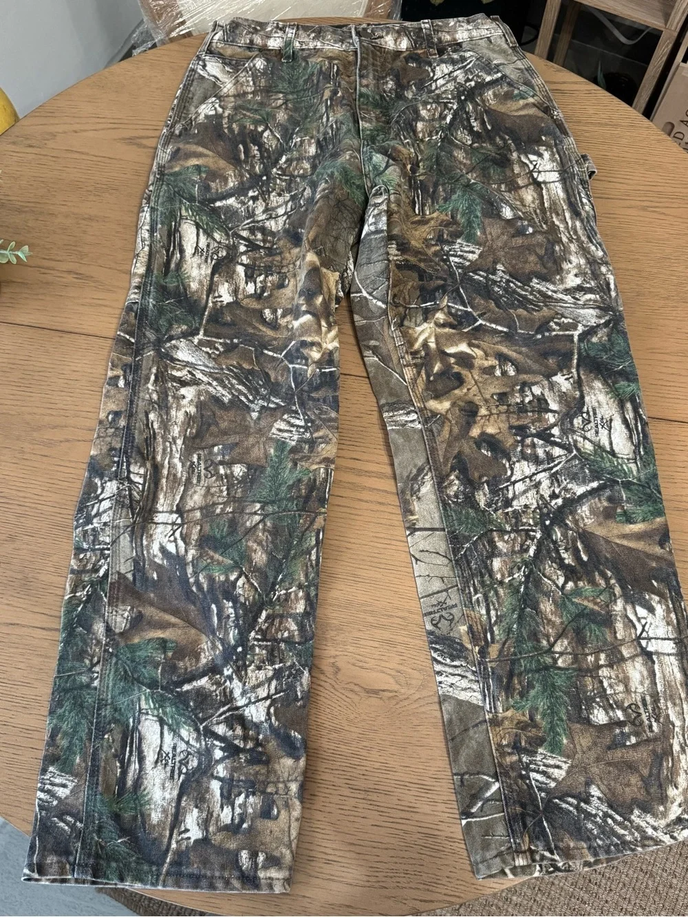 Vintage Carhartt Realtree Camo Work Pants Size 32x29 Hunting Utility Carpenter - Picture 2 of 6